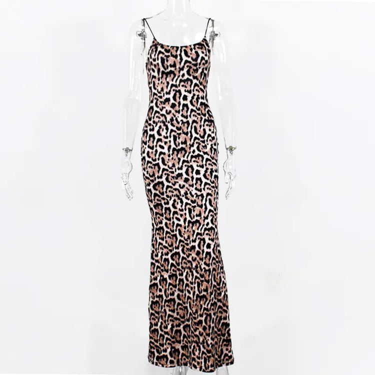 Leopard Maxi Dress - Stylish Sling Design for 2019 - Shic Unlimited