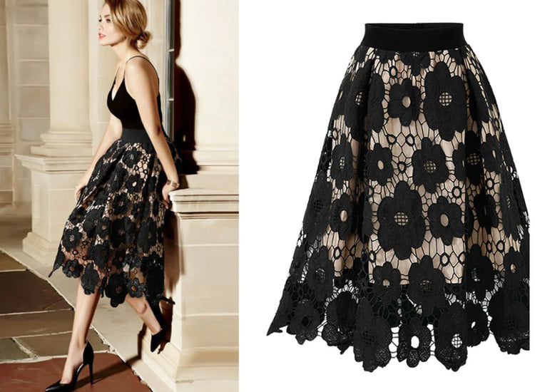 Shic Lace Midi Skirt - Shic Unlimited