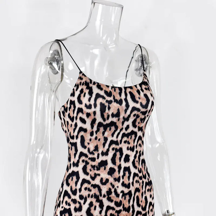Leopard Maxi Dress - Stylish Sling Design for 2019 - Shic Unlimited