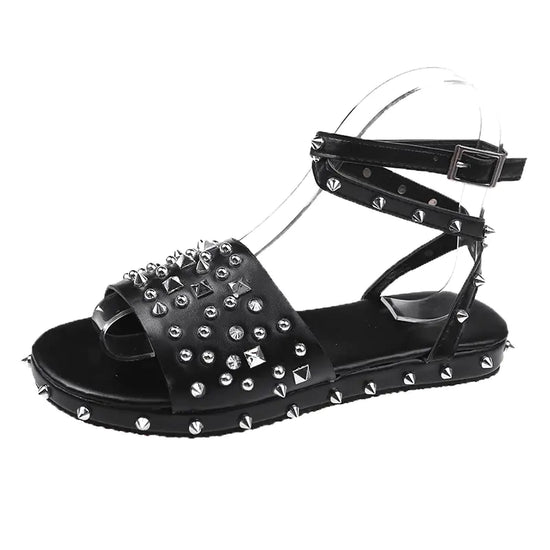 Shic Rivet Fish-Mouth Sandals - Shic Unlimited