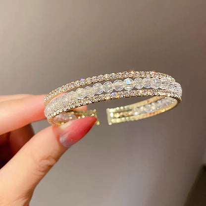 Green Emerald Diamond Open Bangle Bracelet