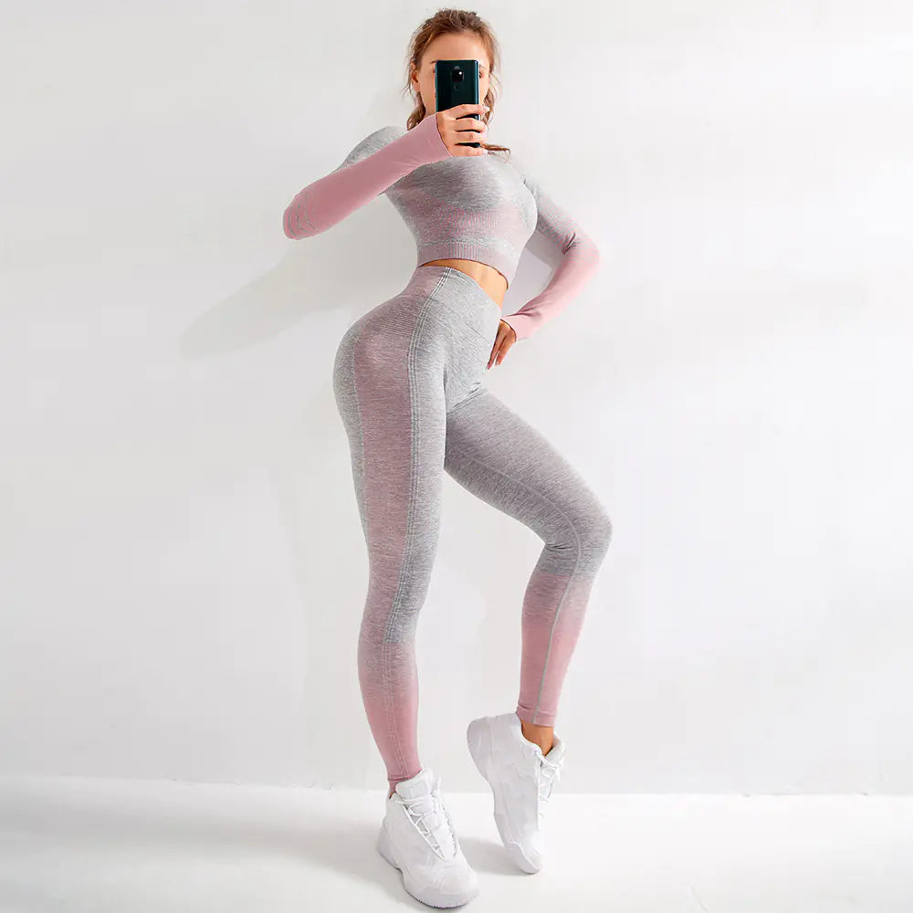 Seamless Long-Sleeve Yoga Set - Shic Unlimited