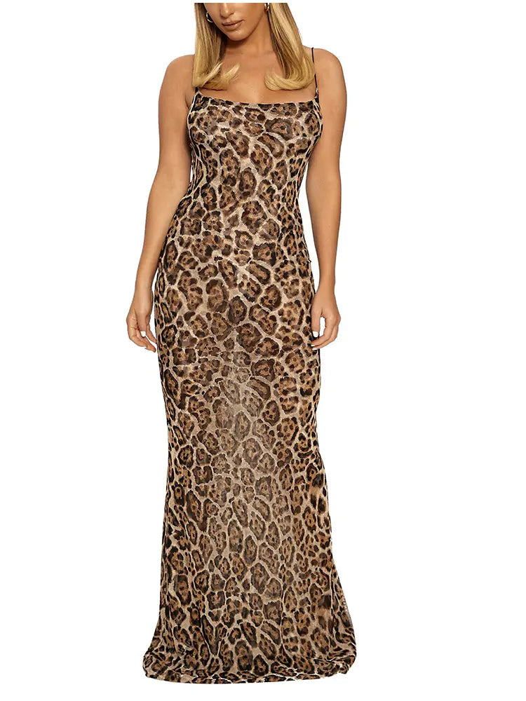 Leopard Maxi Dress - Stylish Sling Design for 2019 - Shic Unlimited