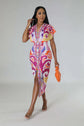Shic V-Neck Bodycon Dress with Slit - Shic Unlimited