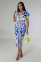 Shic V-Neck Bodycon Dress with Slit - Shic Unlimited