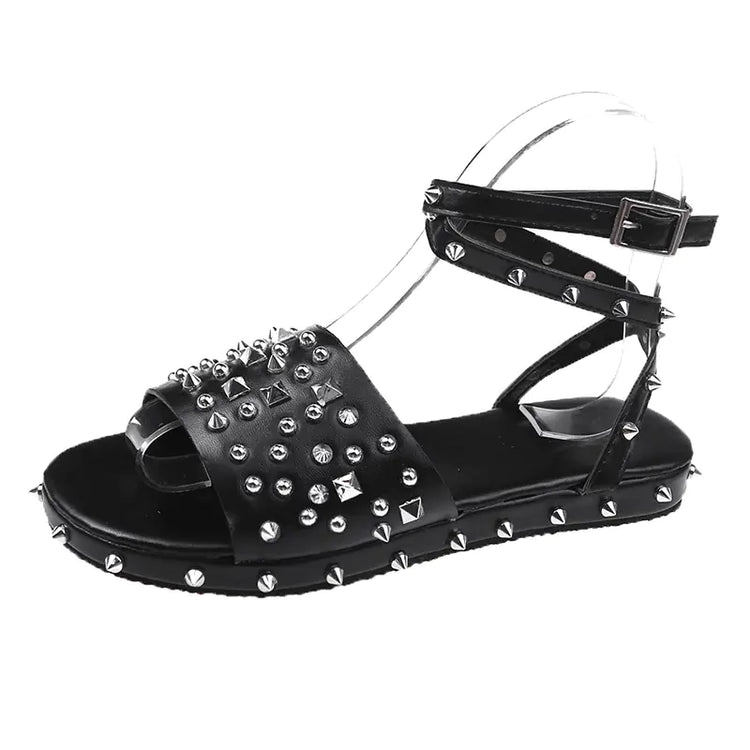 Shic Rivet Fish-Mouth Sandals - Shic Unlimited