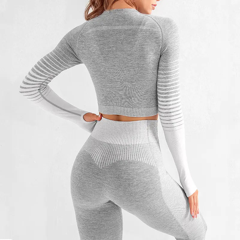 Seamless Long-Sleeve Yoga Set - Shic Unlimited