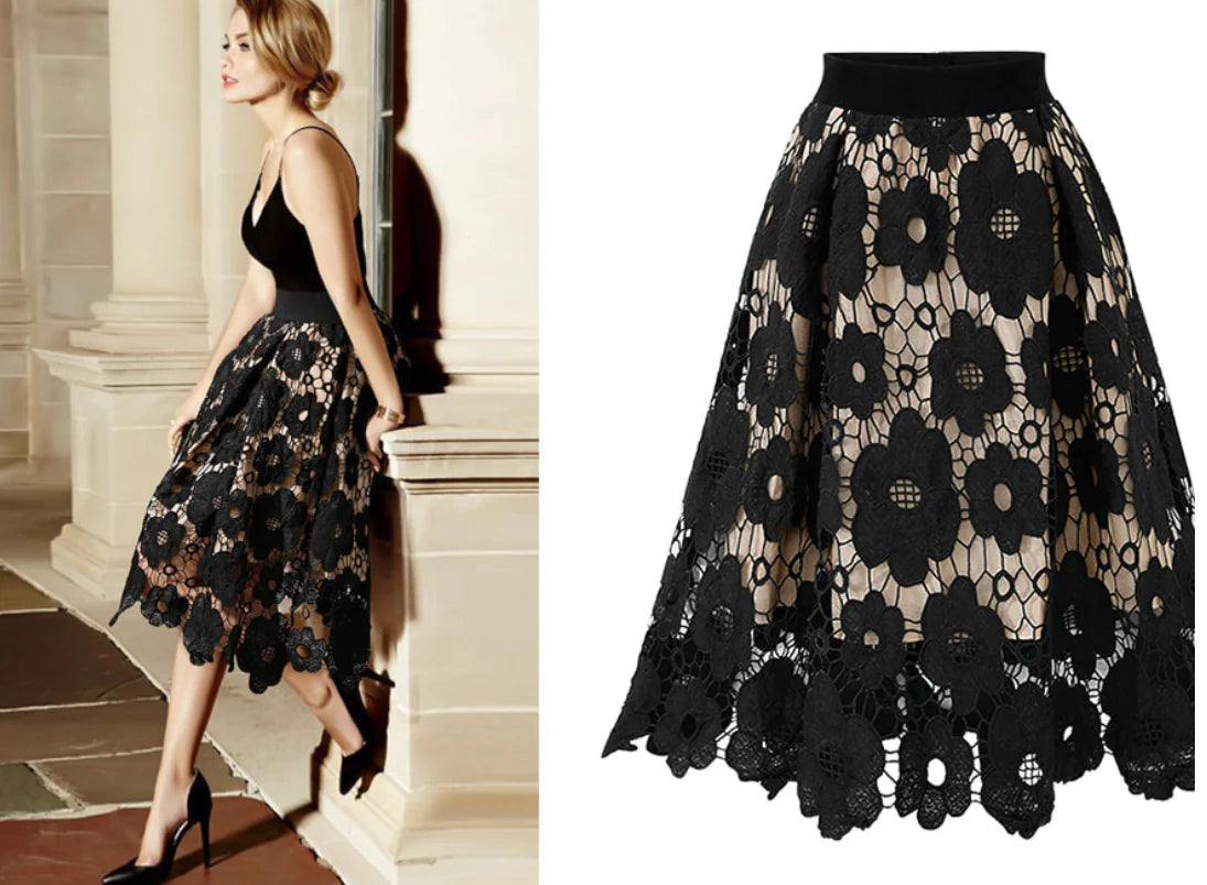 Shic Lace Midi Skirt - Shic Unlimited