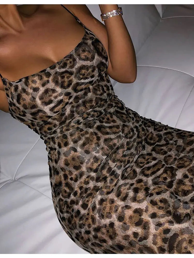 Leopard Maxi Dress - Stylish Sling Design for 2019 - Shic Unlimited