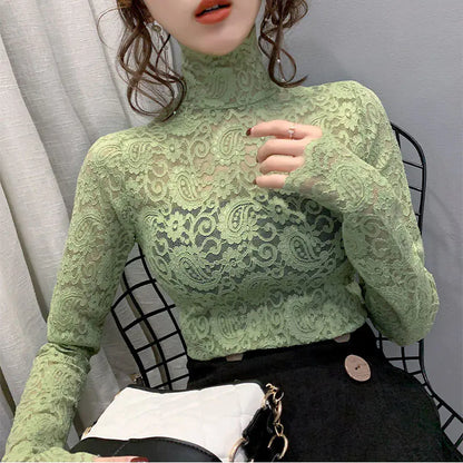 Lace High-Neck Top