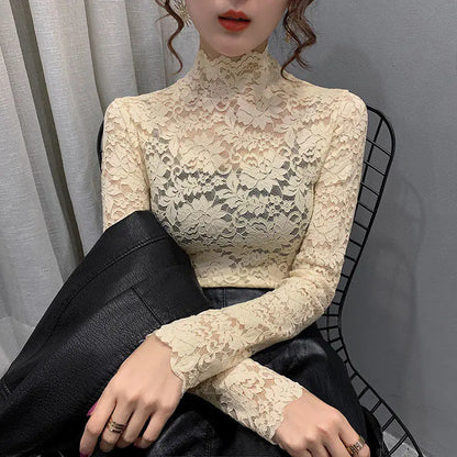 Lace High-Neck Top