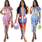 Shic V-Neck Bodycon Dress with Slit - Shic Unlimited