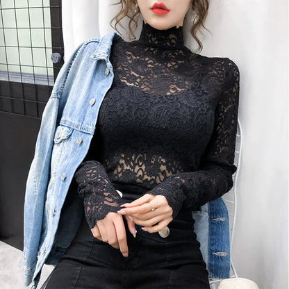 Lace High-Neck Top