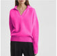 Solid Knit Polo Neck Sweater