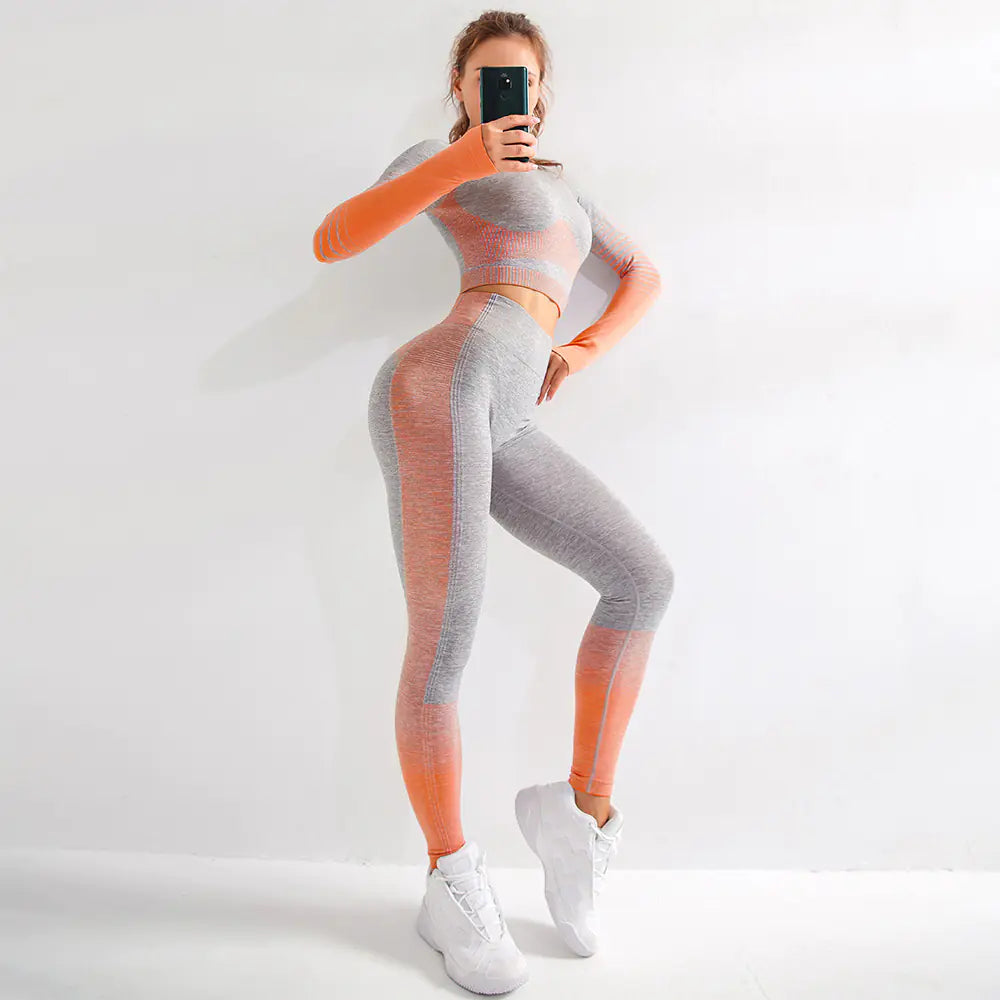 Seamless Long-Sleeve Yoga Set - Shic Unlimited