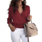 Fashionable Deep V-Neck Bat Sleeve Top