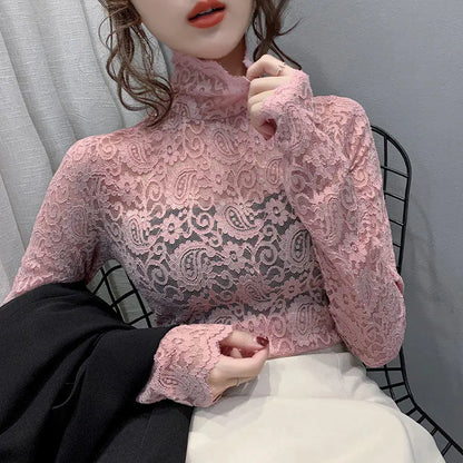 Lace High-Neck Top