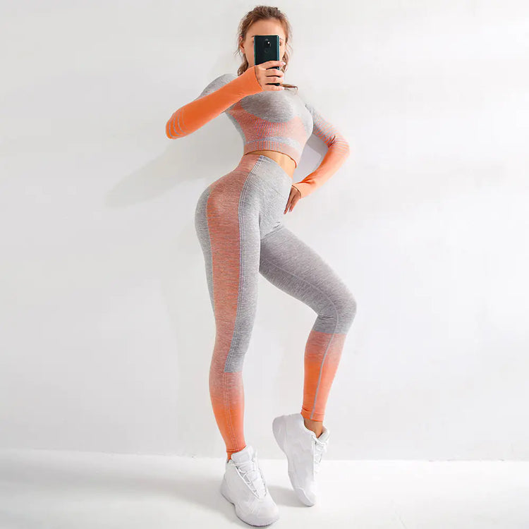 Seamless Long-Sleeve Yoga Set - Shic Unlimited