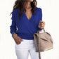 Fashionable Deep V-Neck Bat Sleeve Top