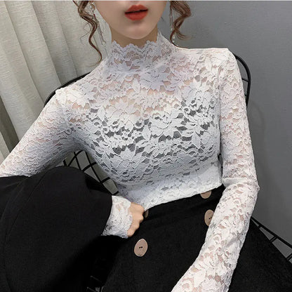 Lace High-Neck Top