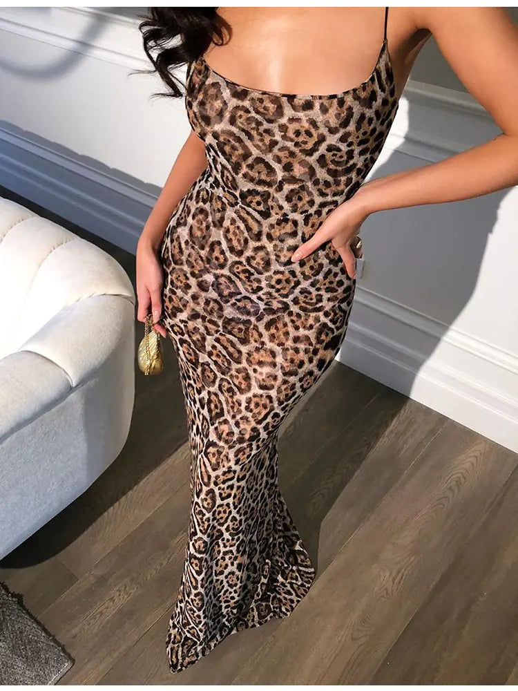 Leopard Maxi Dress - Stylish Sling Design for 2019 - Shic Unlimited