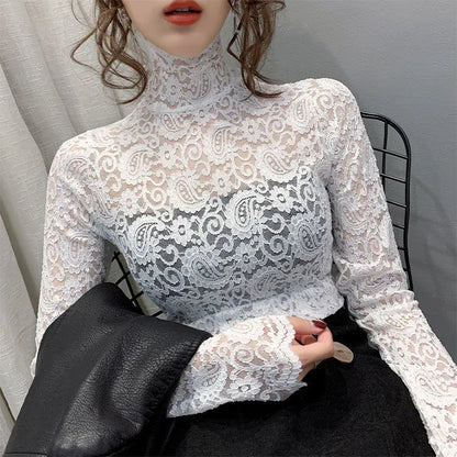 Lace High-Neck Top