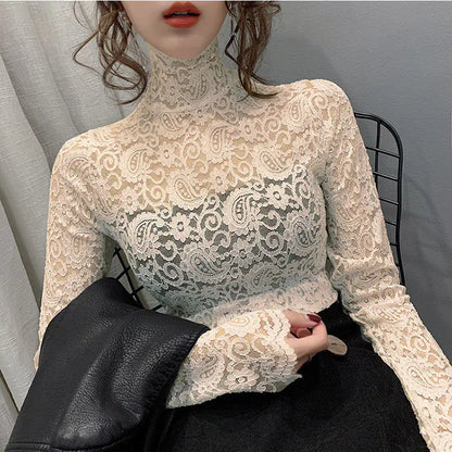 Lace High-Neck Top