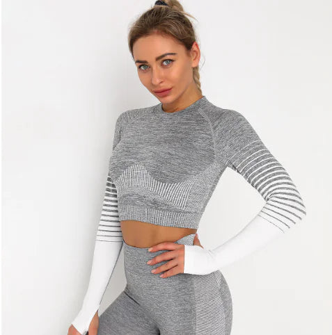 Seamless Long-Sleeve Yoga Set - Shic Unlimited